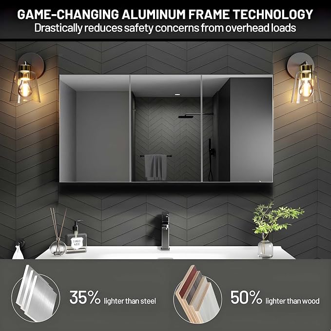 48 x 24 Medicine Cabinet Mirror - Image 7