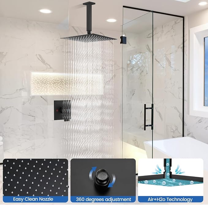 Airuida Shower Faucet Set and Handle Set Single Function Shower Trim Kit - Image 9