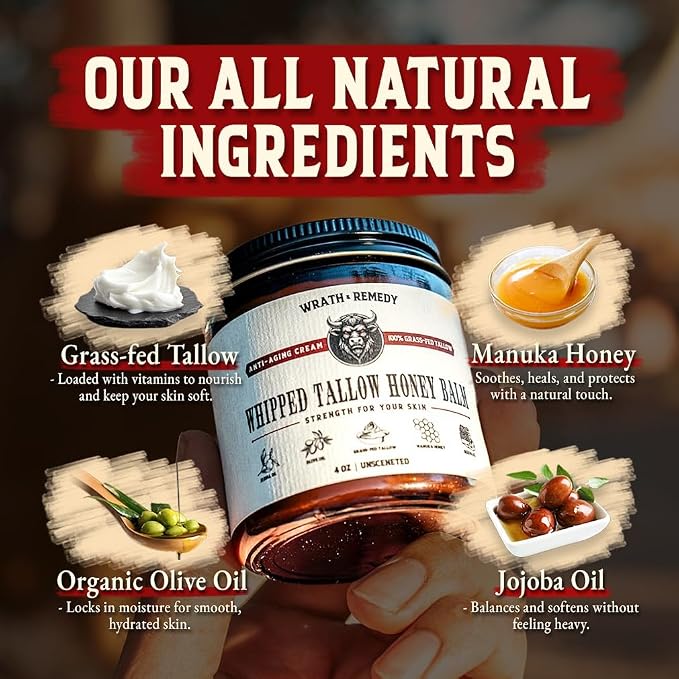 Organic Beef Tallow for Skin - 4 OZ — Grass Fed Beef Tallow for face + Body — - Image 4
