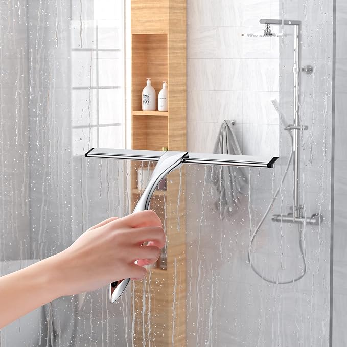 Shower Squeegee Set, 14-Inch Stainless Steel Squeegee, All-Purpose Squeegee - Image 6