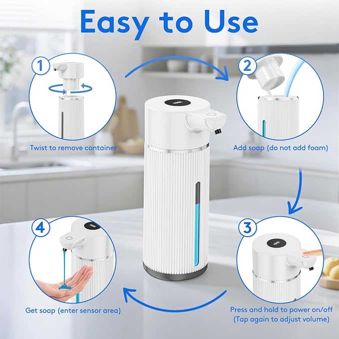 2025 Upgrade Automatic Soap Dispenser Touchless, 14.2oz/420ml Dish Hand Soap - Image 6