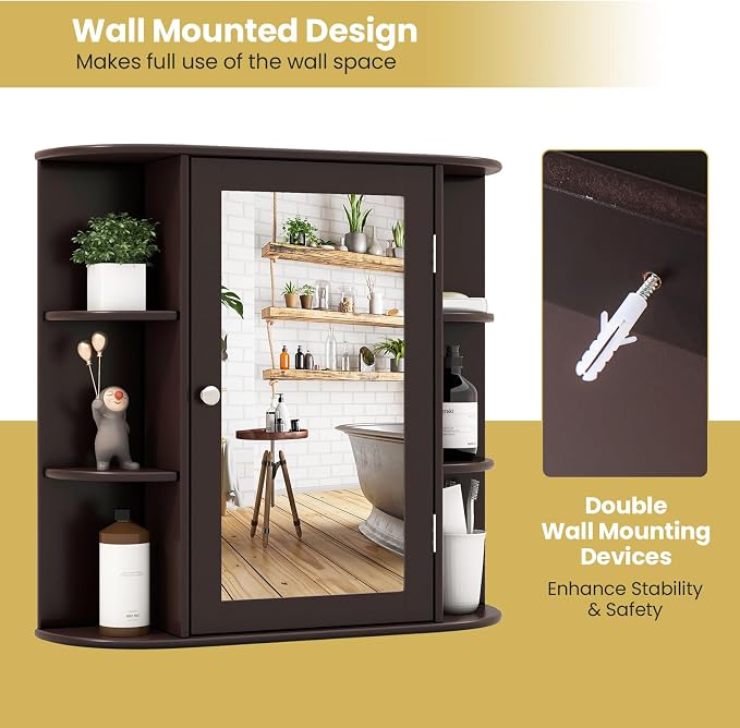 RELAX4LIFE Bathroom Wall Cabinet - Image 6