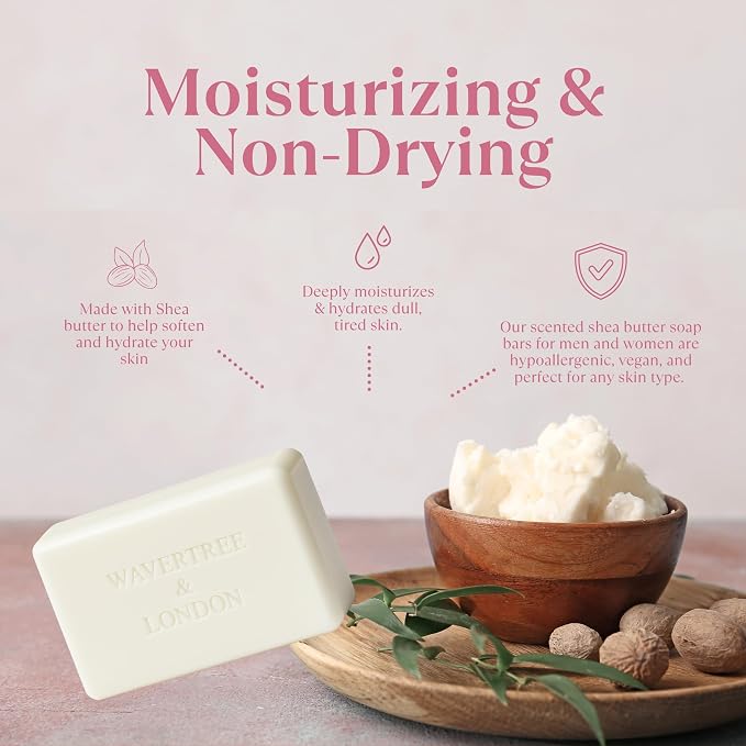 Wavertree & London Pink Peony Scented Natural Soap, 7oz Moisturizing French - Image 3