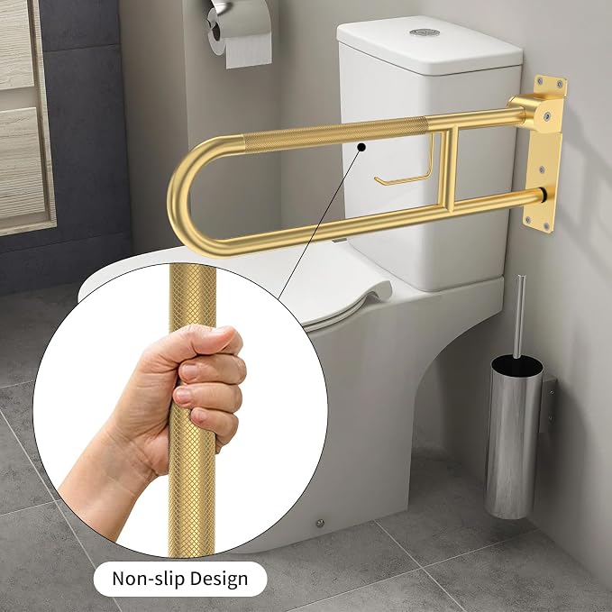 Toilet Grab Bar 30.3 Inch, YuanDe Flip Up Grab Bar - Image 6