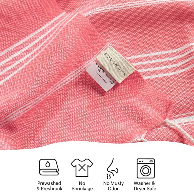 SOULMARK 100% Cotton Turkish Beach Towel - Image 2