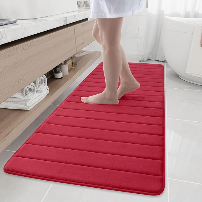 Buganda Memory Foam Bath Mat, Ultra Soft and Non-Slip Bathroom Rugs, Water by Buganda
