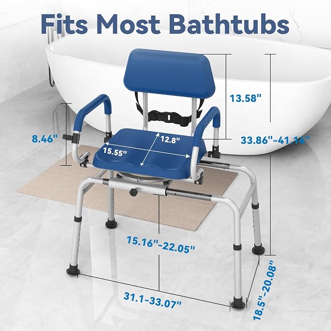 FSA/HSA Eligible Sliding Shower Chair Tub Transfer Bench - Image 6