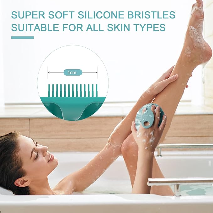 Silicone Body Scrubber 2 Pack, BEAUTAIL Shower Bath Wash Brush, Gentle - Image 5