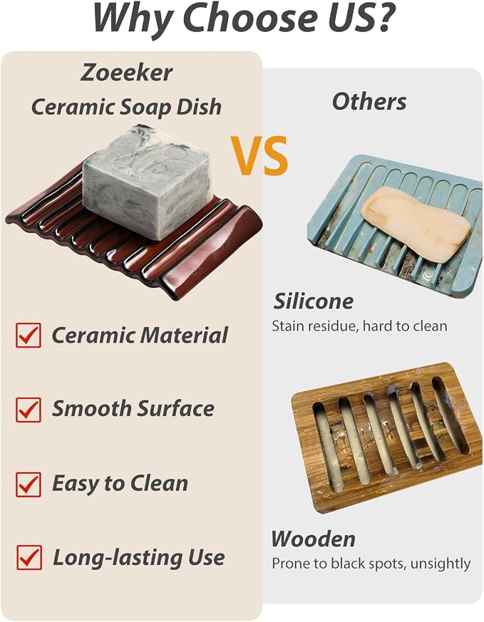Bar Soap Holder, Ceramic Soap Dish Japanese Soap Tray - Image 4