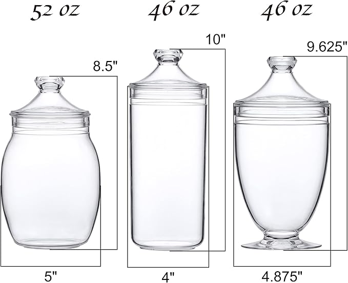 Amazing Abby - Adore - Plastic Apothecary Jars, Acrylic Jars - Image 3