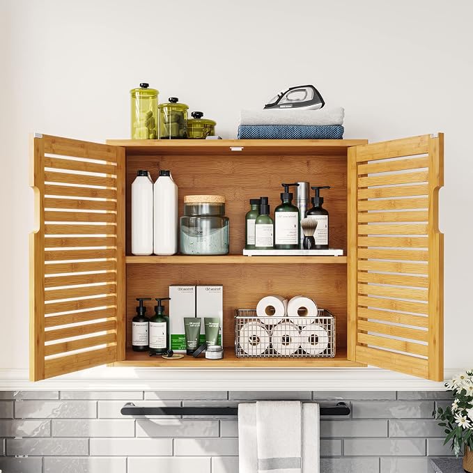 VIAGDO Wall Cabinet Bathroom Storage Cabinet Wall Mounted - Image 5
