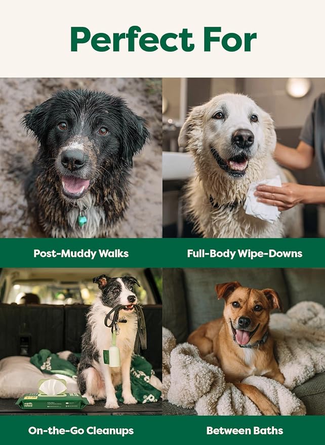 Earth Rated XL Pet Wipes for Dogs & Cats, 3-in-1 Unscented Hypoallergenic - Image 6