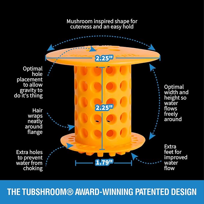 TubShroom Tub Drain Hair Catcher Strainer, Fits 1.5” – 1.75” Bathtub and Shower - Image 3