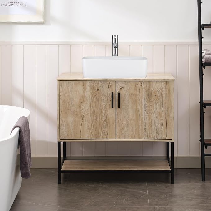 UEV Rustic Oak 36" Bathroom Vanity - Image 4
