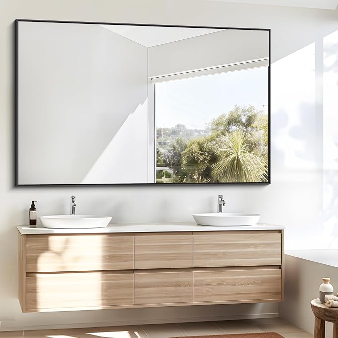 BONEWEI Bathroom Mirror, 55x36 inch Large Wall Mirror - Image 2