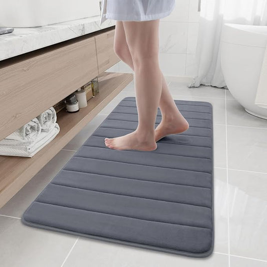 Buganda Memory Foam Bath Mat, Ultra Soft and Non-Slip Bathroom Rugs, Water by Buganda