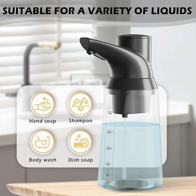 Adjustable Automatic Soap Dispenser Touchless, 4 Adjustable Levels，Battery - Image 5