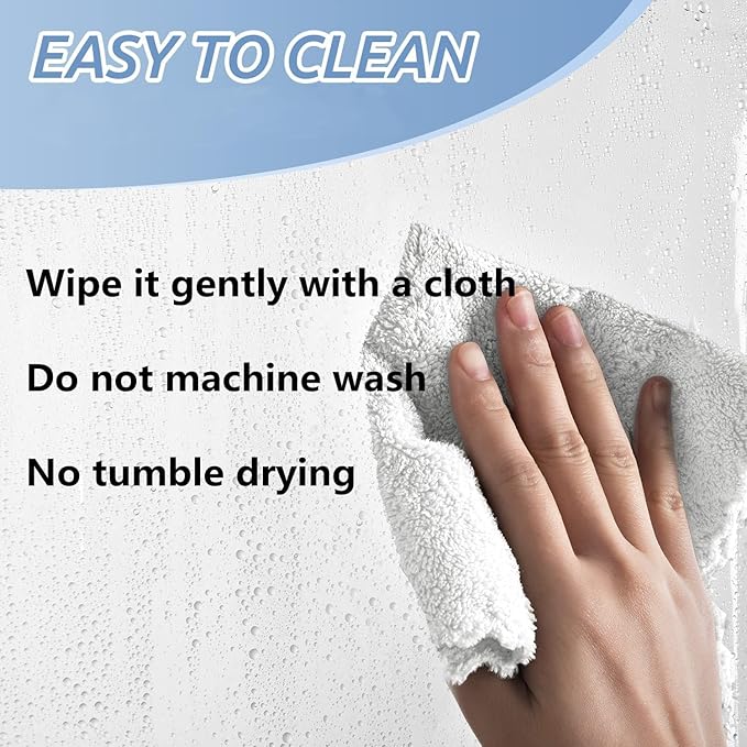 White Shower Curtain Liner 72 x 72 inch Plastic Shower Liner Washable Inside - Image 7
