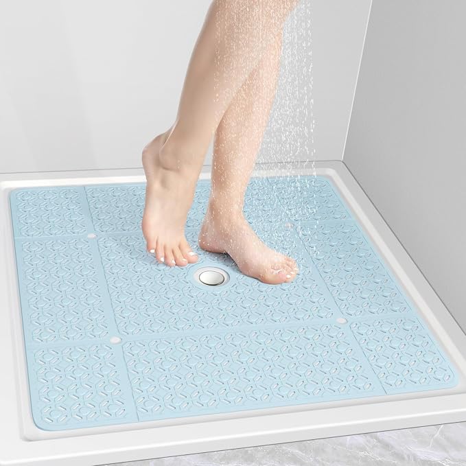 OTHWAY Square Shower Mat, TPE Anti Slip Shower mat by OTHWAY