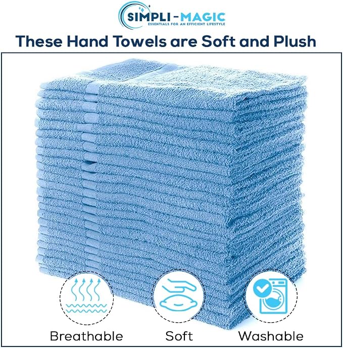 Simpli-Magic Cotton Hand Towels, 12 Pack, 16” x 27” - Image 3