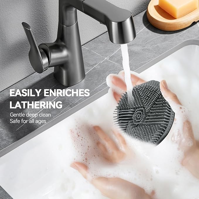 Silicone Body Scrubber as Stocking Stuffers, Dual-Sided Silicone Loofah - Image 4