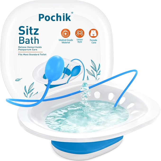 Pochik Sitz Bath for Toilet Seat Hemorrhoids and Postpartum Care, Yoni Steam by Pochik