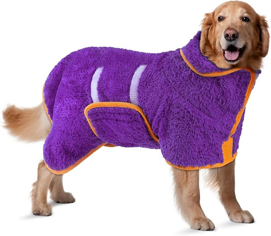 Bienbee Dog Bathrobe, Quick Drying Super Absorbent Dog Robes by Bienbee