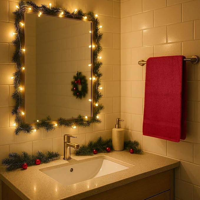 DAN RIVER Christmas Bath Towels Set of 4, 27 x 54 Inches - Image 5