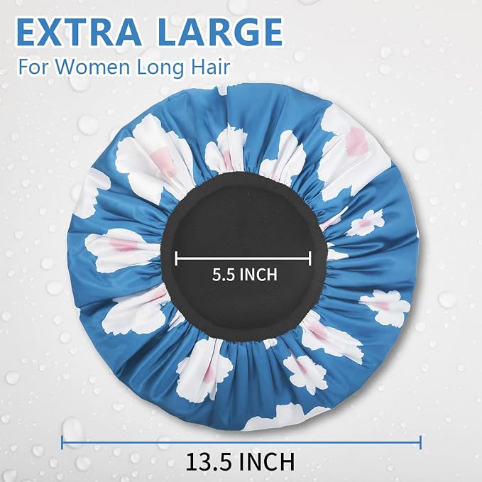 Aquior Shower Cap, Terry Lined Shower Cap - Image 3