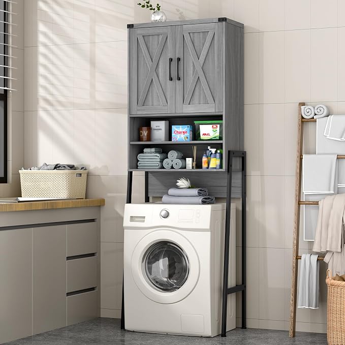 Vabches Over The Toilet Storage Cabinet, Farmhouse Over Toilet Storage Cabinet - Image 5