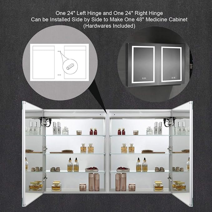 Blossom LED Mirror Medicine Cabinet - Image 7