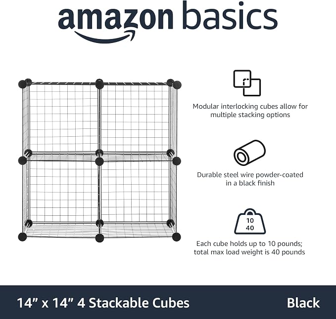 Amazon Basics 4 Cube Storage Organizer - Image 4