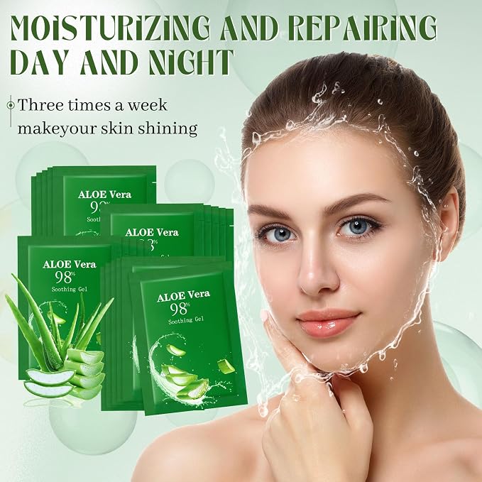 30 Pcs Travel Size Aloe Vera Gel 98% Organic After Sun Moisturizer - Image 6