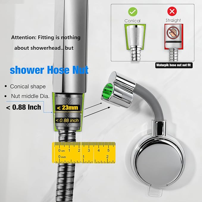 Suction Cup Handheld Shower Head Holder - Image 6