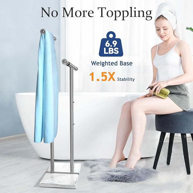 Kayfia 40" Standing Towel Rack - Image 3