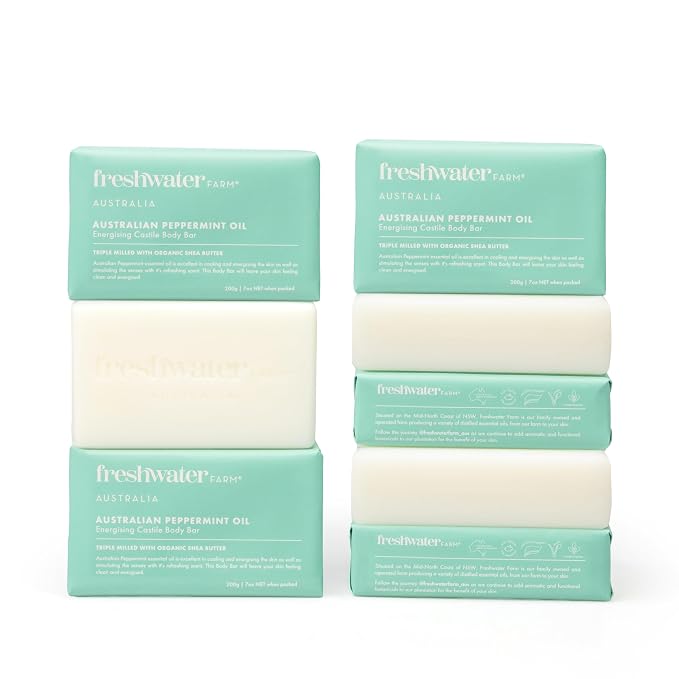 Freshwater Farm Australia Energizing Castile Natural Bar Soap by FRESHWATERFARMAUSTRALIA