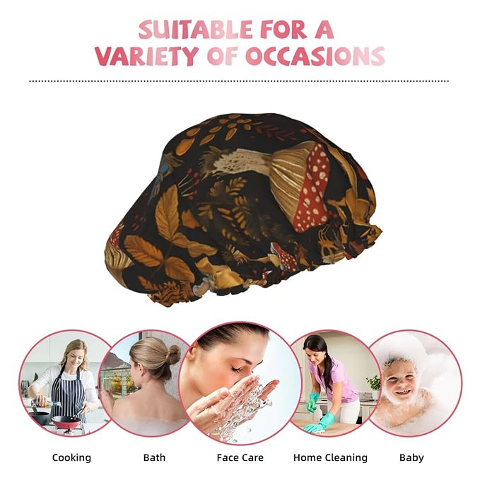 Enchanted Mushroom Forest Shower Cap - Image 9