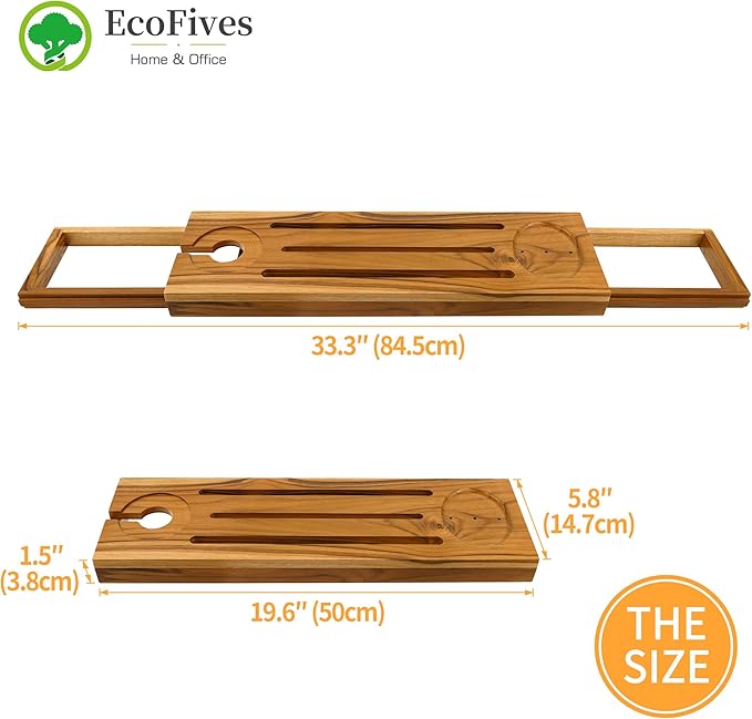 Teak Bathtub Tray Caddy - Image 3
