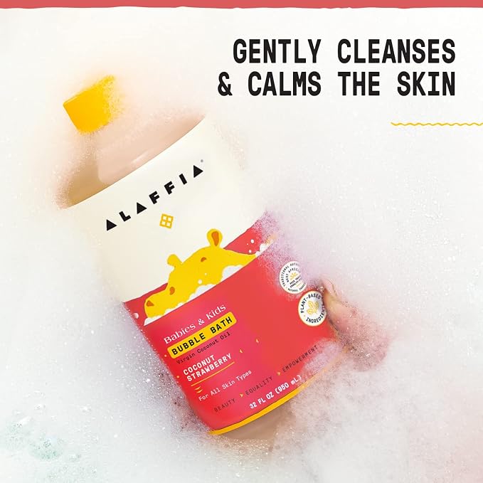 Alaffia Babies & Kids Bubble Bath, Coconut Strawberry, Pump Included – Gentle - Image 5