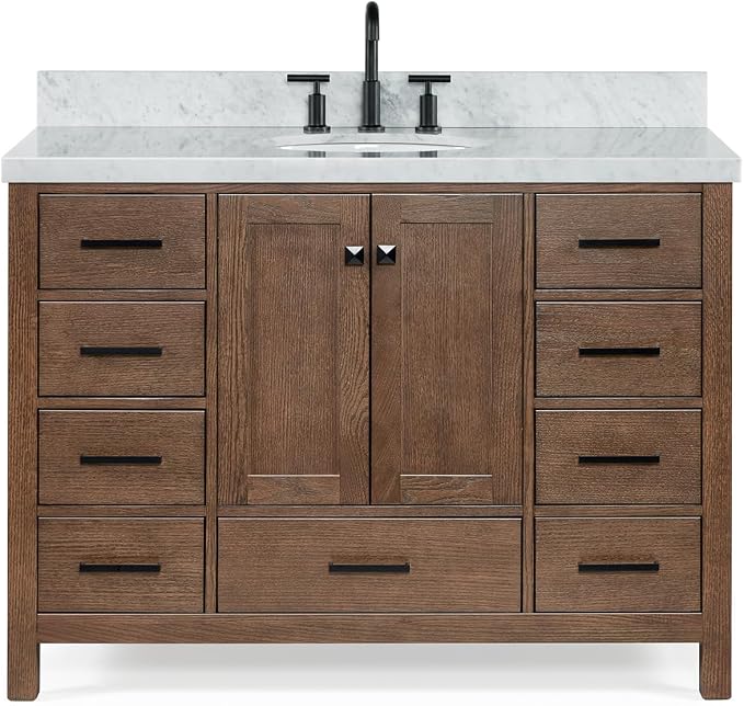 ARIEL Cambridge 49 Inch Single Oval Sink Bathroom Vanity - Image 11
