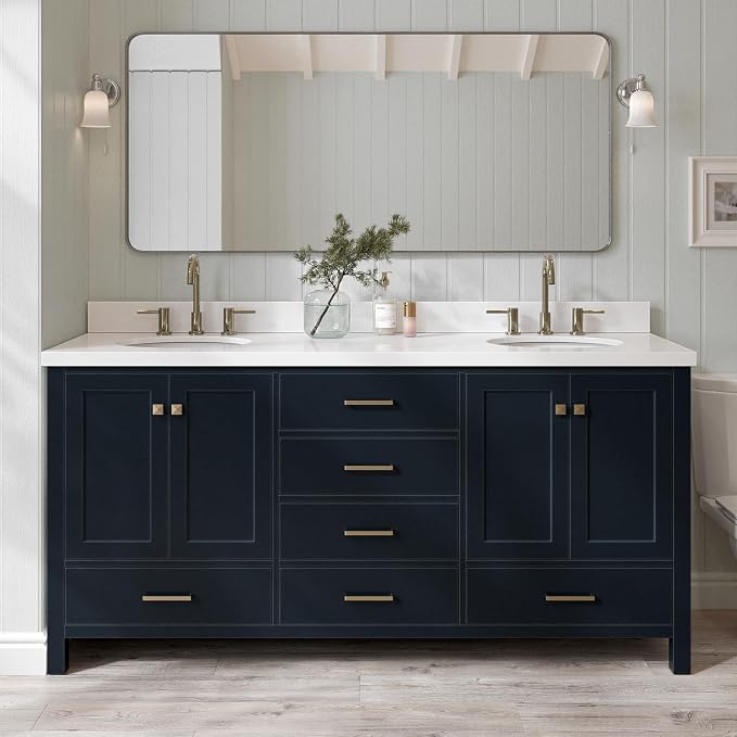 ARIEL Double Bathroom Vanity 73" Grey by Ariel