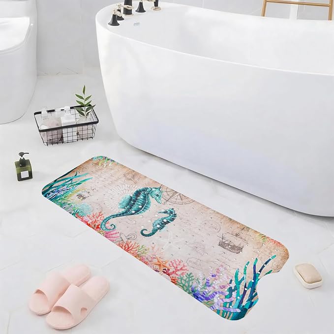 Ocean Bathtub Mat Non Slip, Cute Baby Bath Mat - Image 7