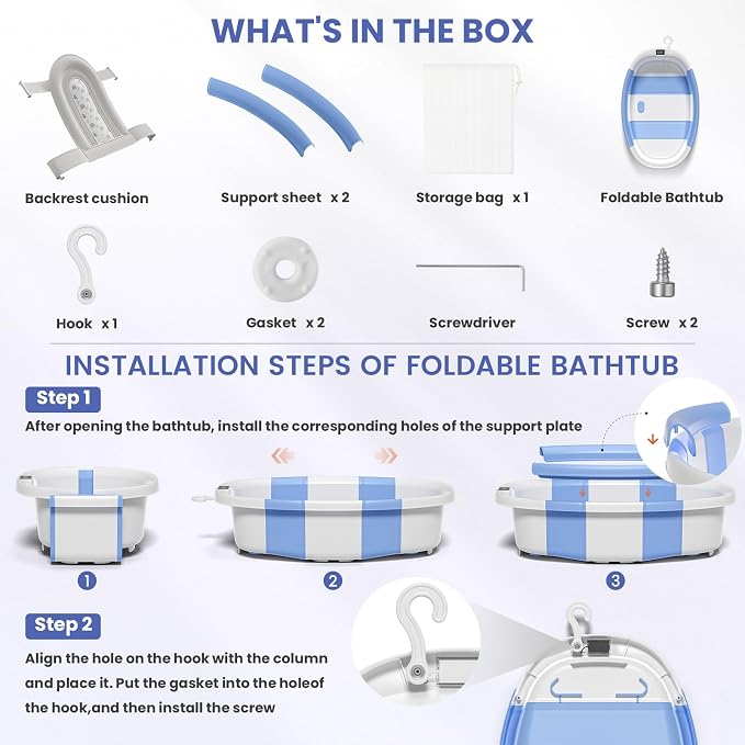 Collapsible Baby Bathtub, Baby Tubs - Image 6