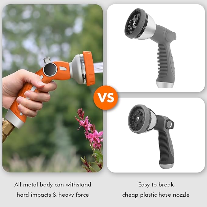 RESTMO Hose Nozzle Heavy Duty, Metal Water Hose Sprayer - Image 6