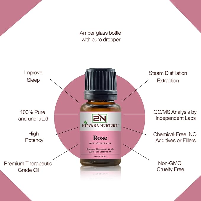 Rose Essential Oil 100% Pure Premium Therapeutic Grade, Undiluted - Image 3