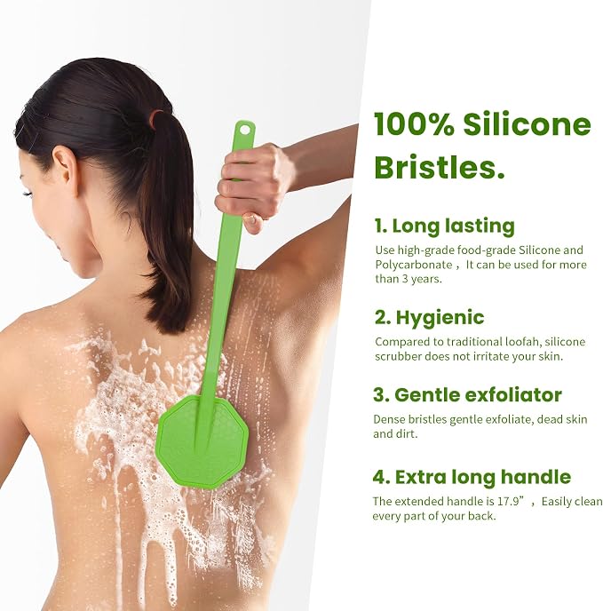 iTokGoK® Silver-Infused Silicone Back Scrubber - Image 3