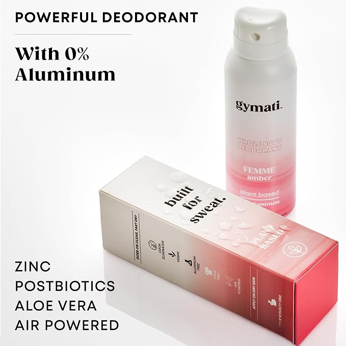 Gymati Fitness Body Deodorant Spray Aluminum Free - Image 2