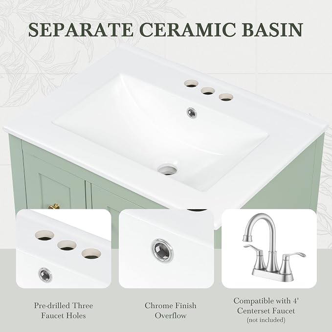 Harper & Bright Designs 24" Bathroom Vanity - Image 6