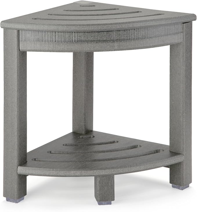 HDPE Corner Shower Stool, Shower Bench Seat by Apolimi