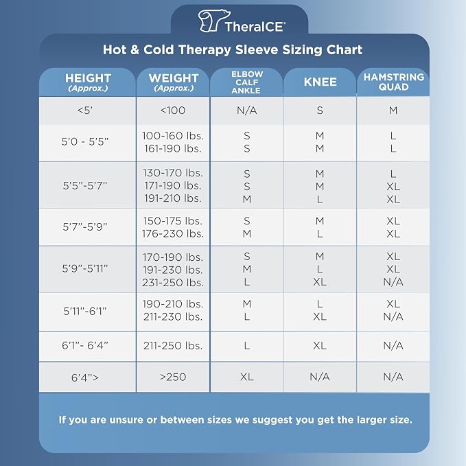 TheraICE Knee Ice Pack Wrap Compression Sleeve - Image 4
